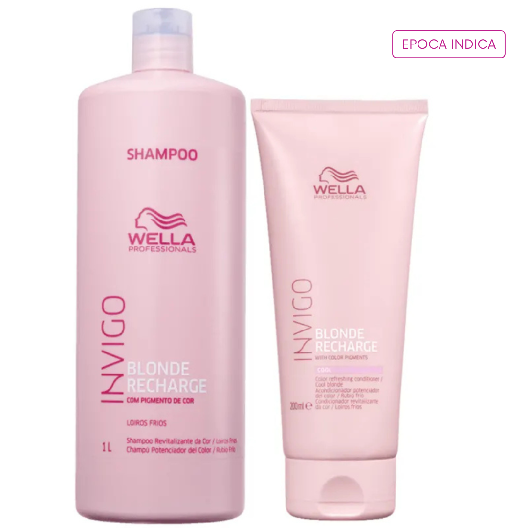 Kit Wella Professionals Invigo Blonde Recharge Salon Duo (2 Produtos)